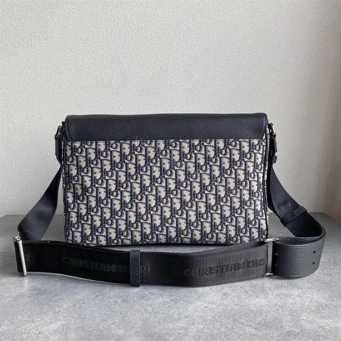 View 3 of BEIGE AND BLACK DIOR OBLIQUE JACQUARD AND BLACK GRAINED CALFSKIN