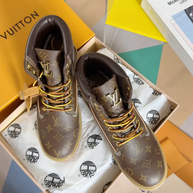 View 6 of Patterned Leather Boots with LV Hardware â€” Monogram Luxe Boots