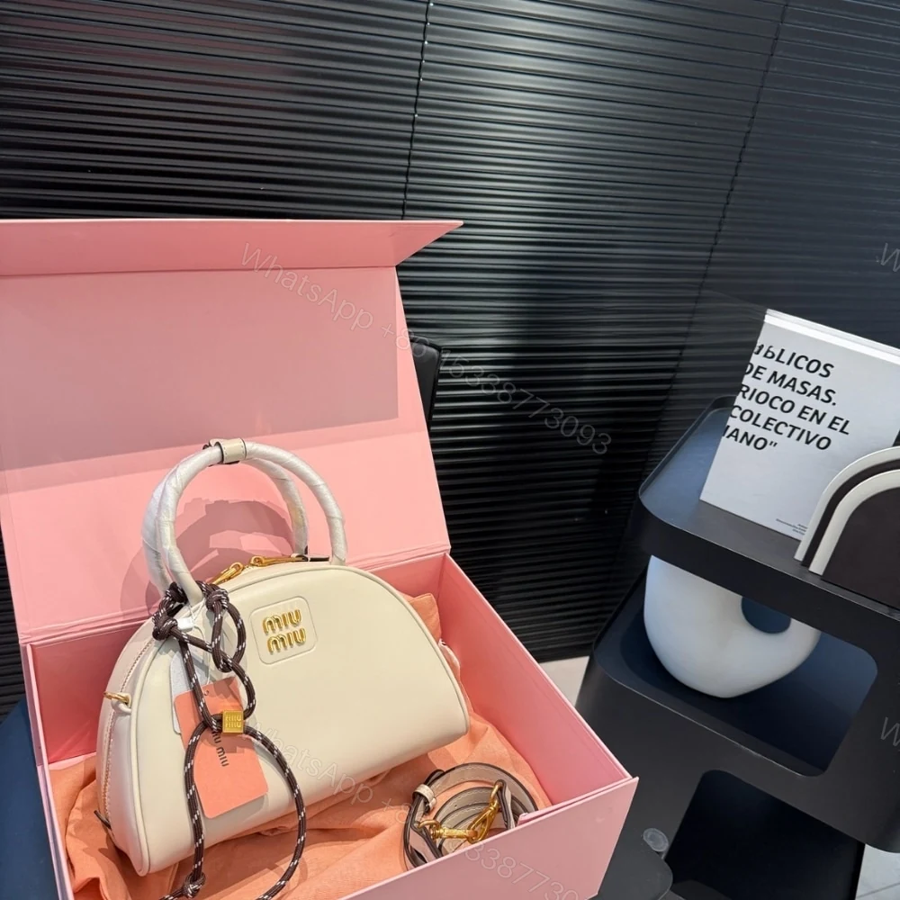 View 2 of MIUMIU TOP HANDLE BAG WHITE 23CM