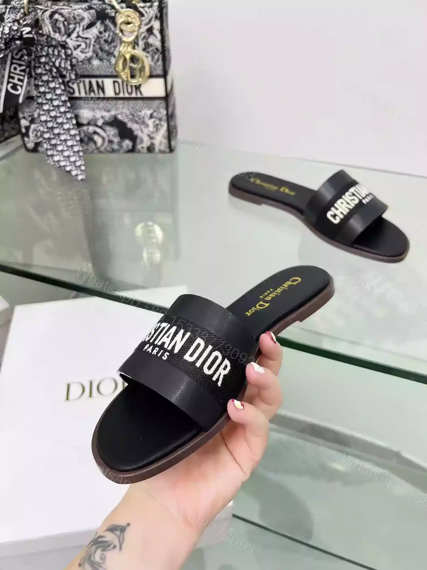 View 4 of Dior Dway Heeled Slide Black – SDD010