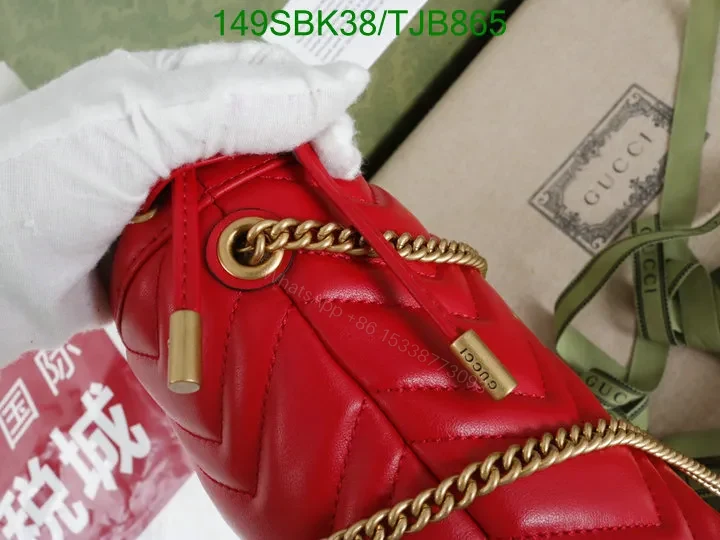 View 26 of Gucci Red Matelassé Leather Mini Bucket Bag 575163