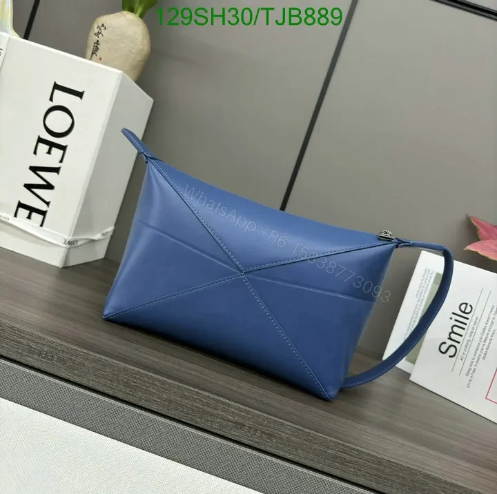View 9 of Loewe Blue Wash Bag featuring Shiny Calfskin VD403