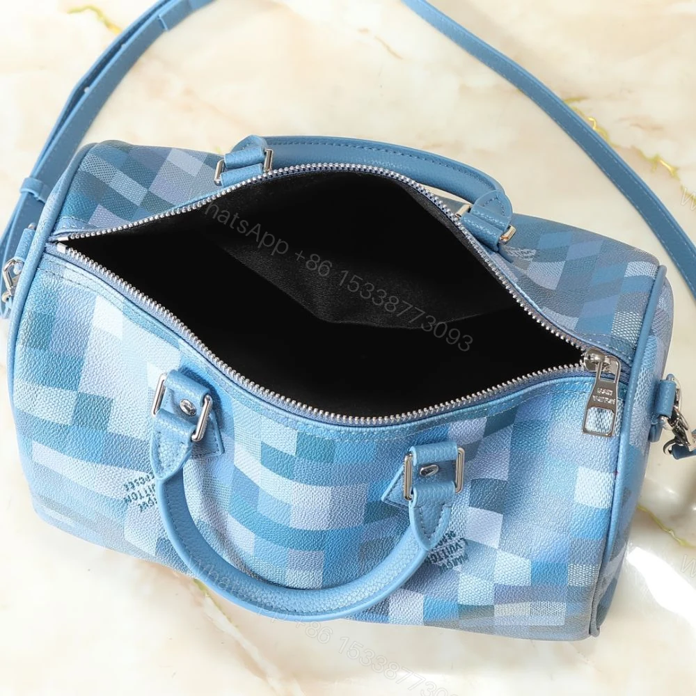 View 3 of Louis Vuitton Speedy 30 Bandoulière Blue 34Cm M28978
