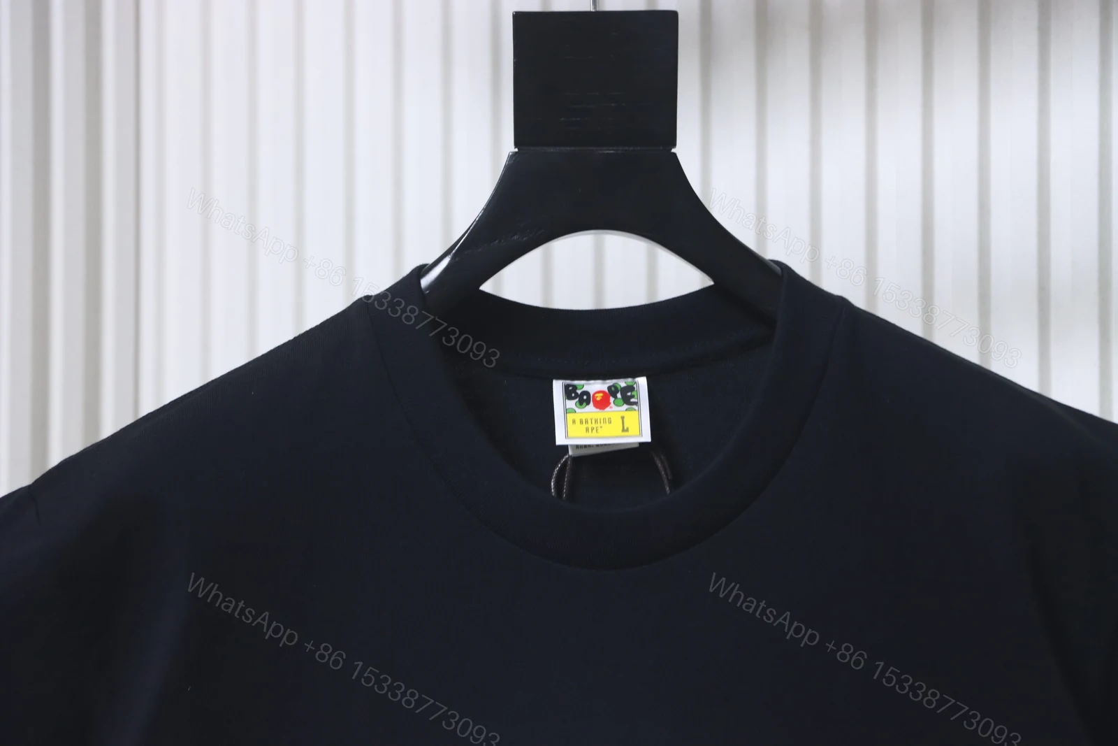 View 3 of Bape 26ss Macaron Adult Ape Head Letter Print Short-Sleeved T-shirt Black