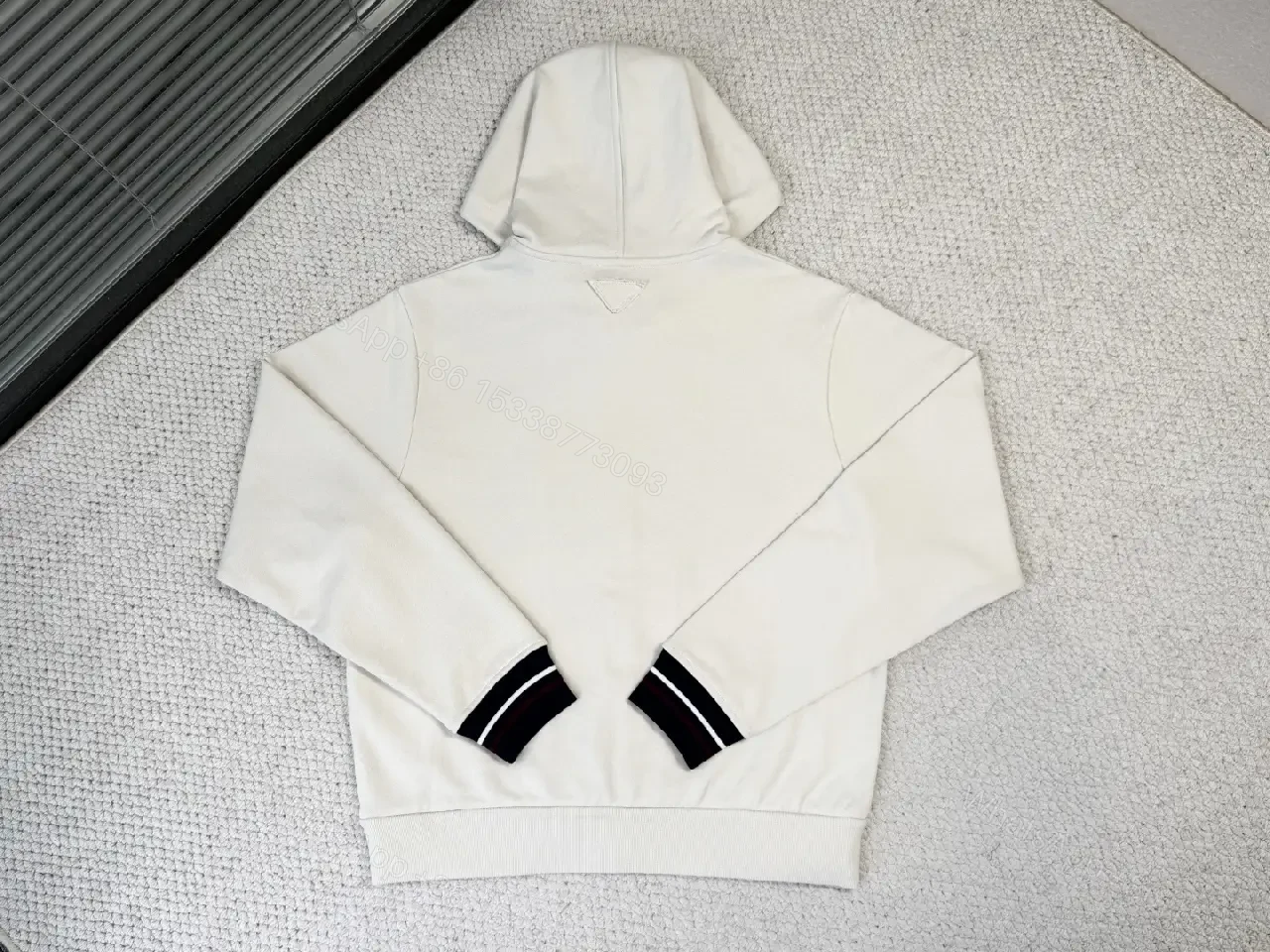 View 8 of Off-White Cotton-Blend Minimalist Zip Hoodie