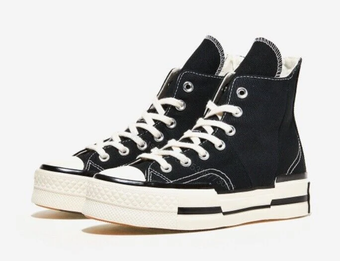 View 2 of FIRST COPY CONVERSE CHUCK MID PLUS BLACK WHITE FOR MEN
