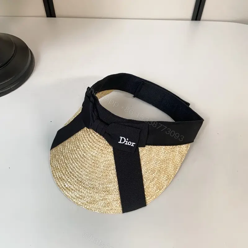 Chic Straw Visor with Black Strap – All-Day Comfort — view 1