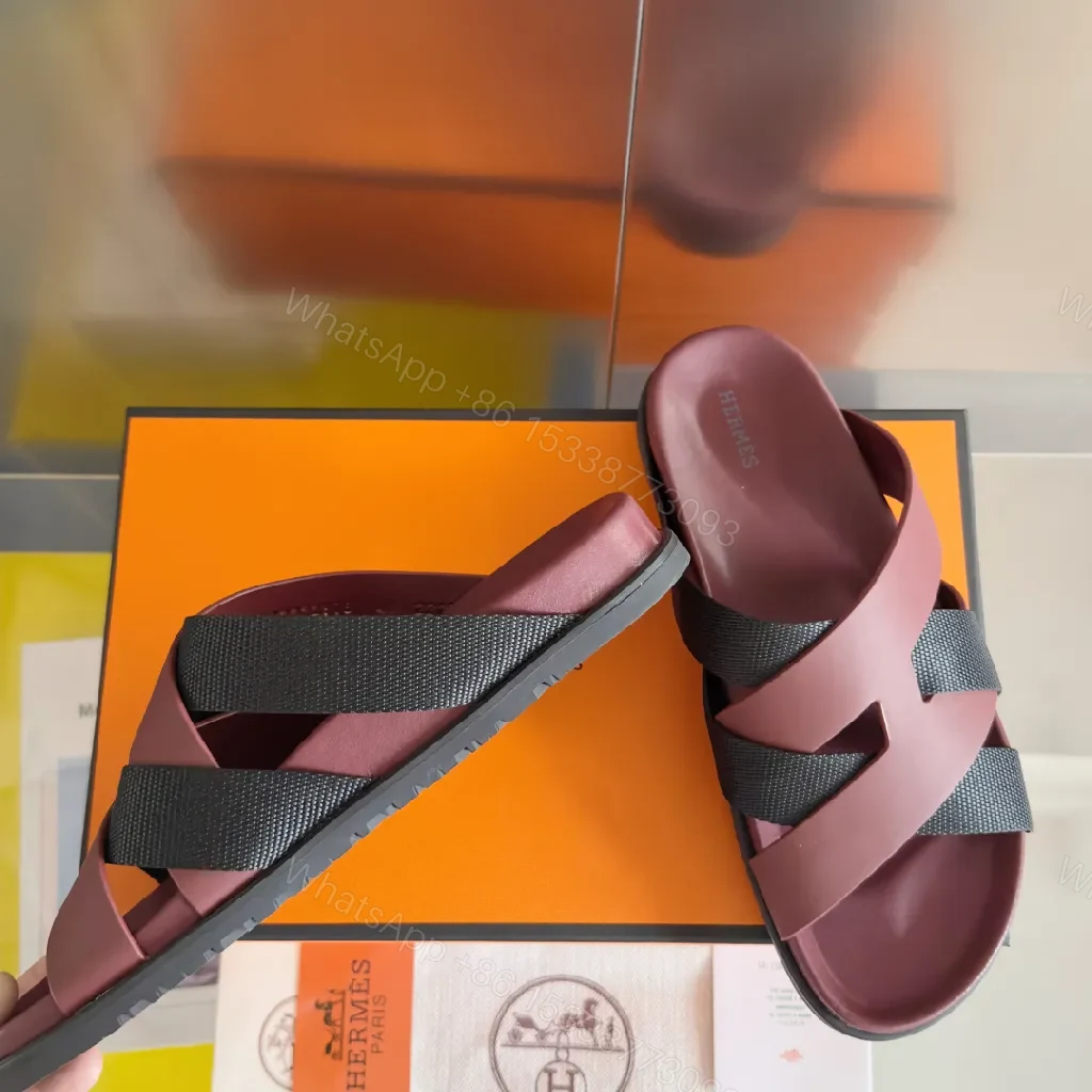 View 4 of Bold Burgundy Vegan Leather Sandals – Architectural Straps, All-Day Comfort