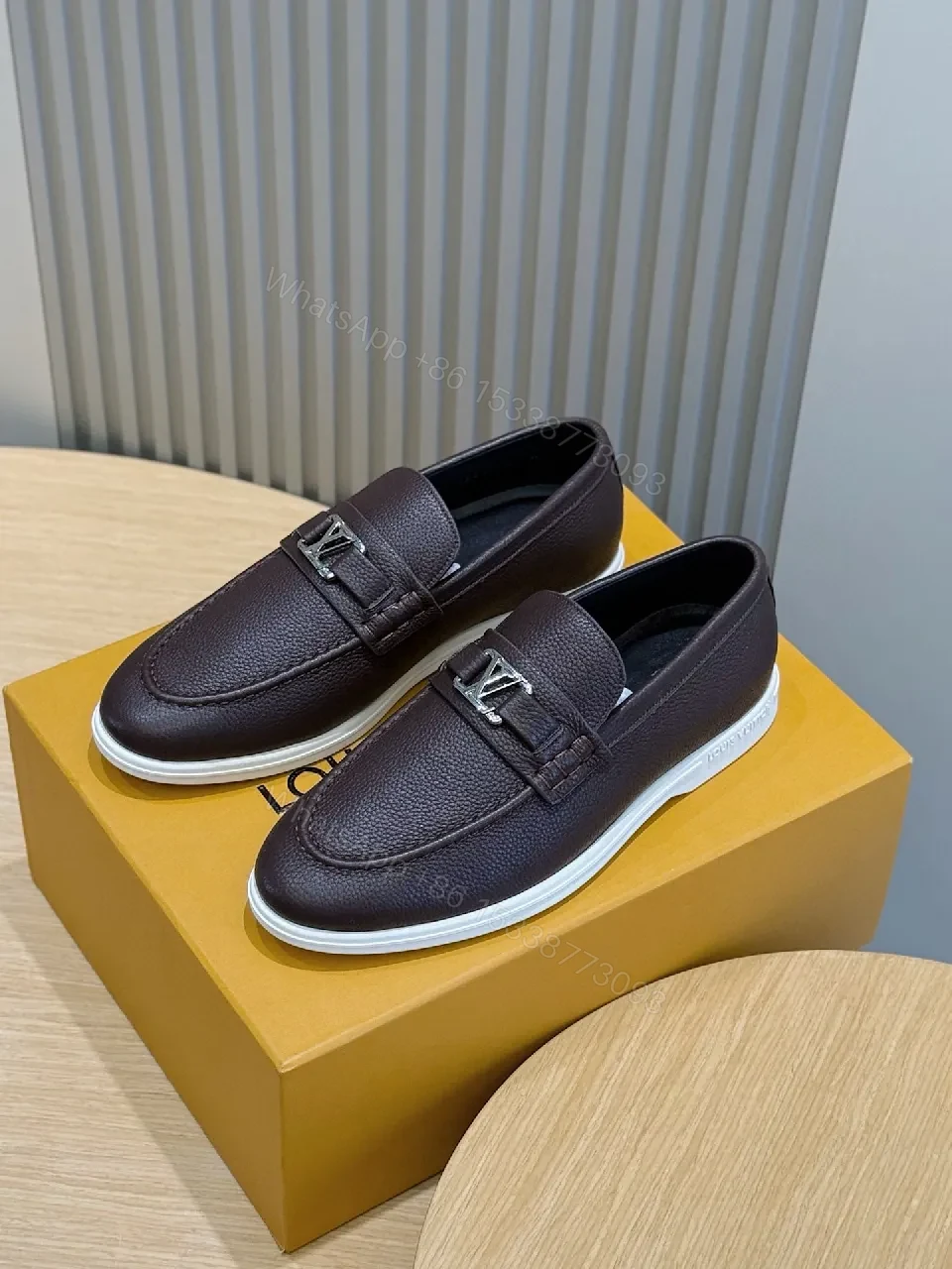 View 7 of Premium Quilted Loafer with Signature Hardware, Leather, Modern Slip-On