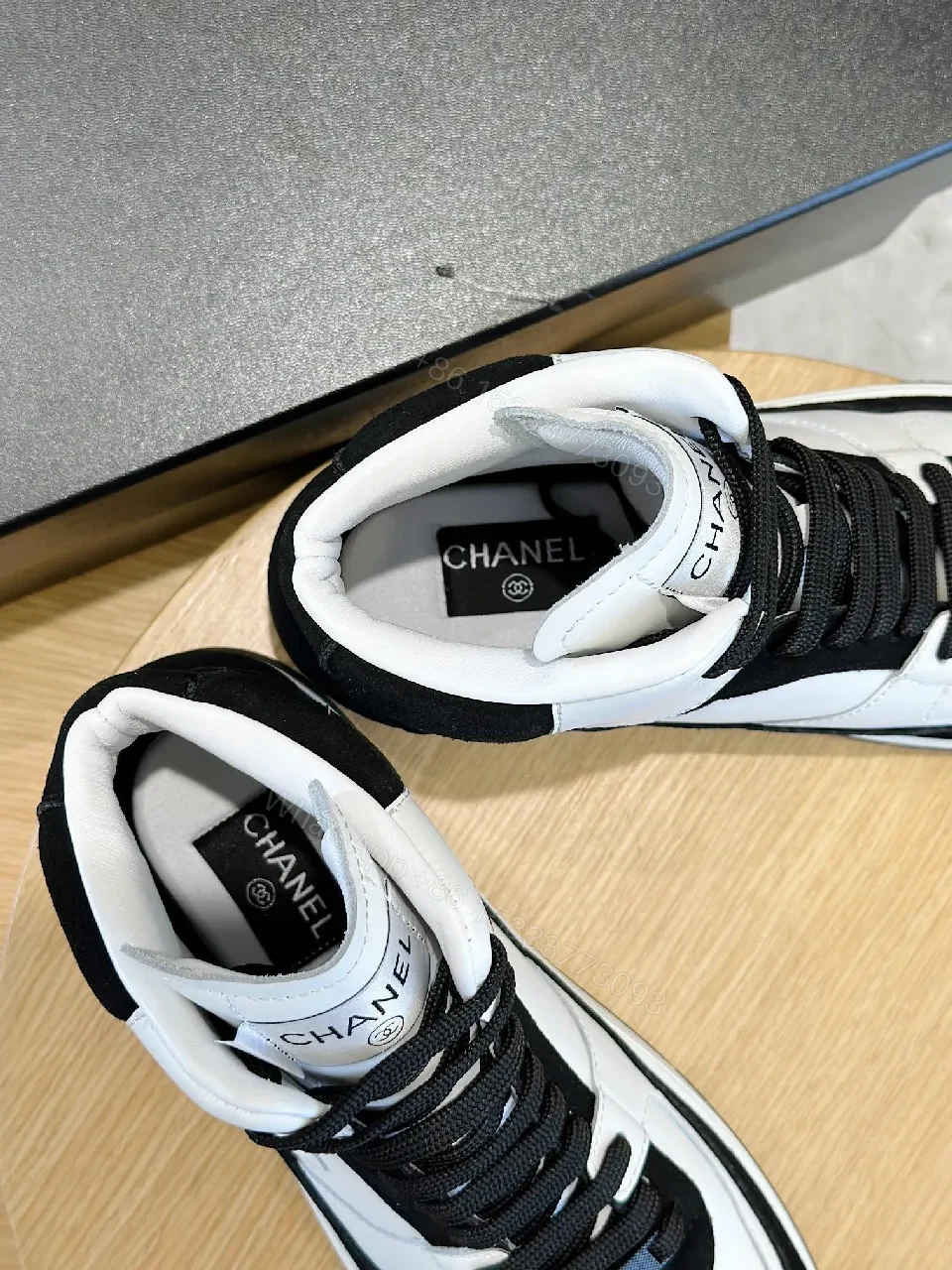 View 4 of Chic High-Top Sneaker: Leather & Suede, Luxe Comfort