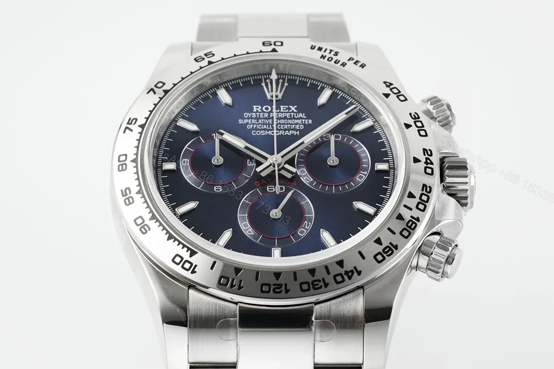 View 4 of 3A Factory Clean Factory APS Daytona Platinum Blue Dial Watch