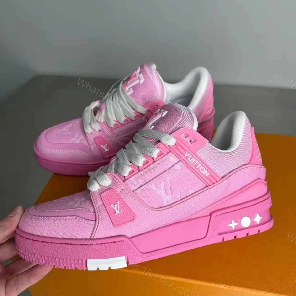 Vivid Pink Textured Trainer: Luxury All-Day Comfort — view 1