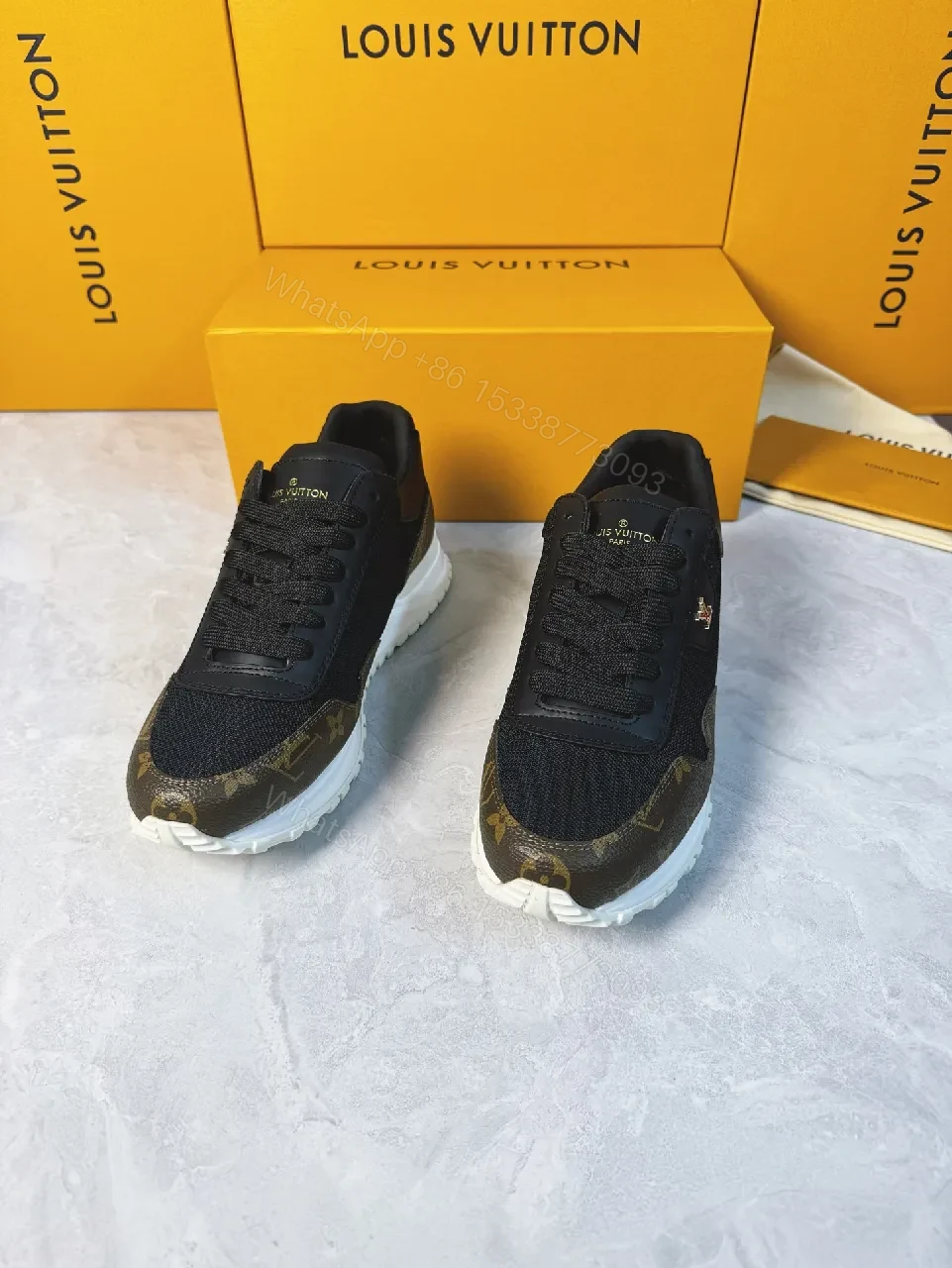 View 4 of Monogram Luxe Runner: Leather, Mesh, Central Monogram, All-Day Comfort Sneakers