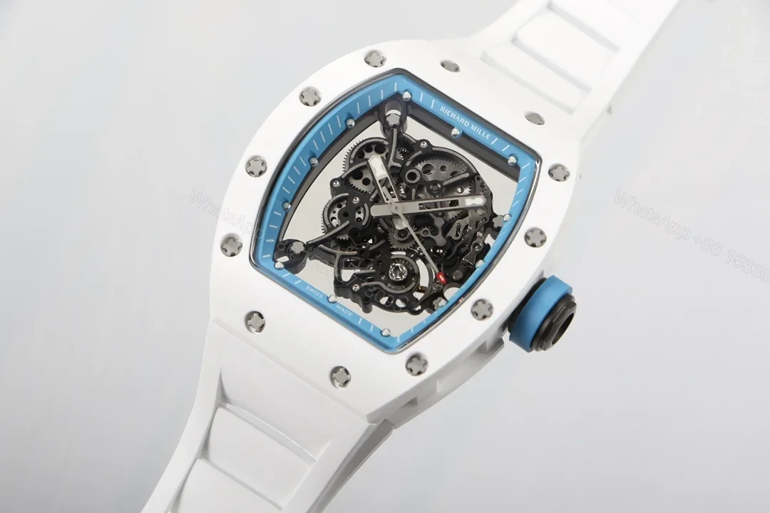 View 3 of Richard Mille RM055 White Ceramic RMUL2 White Shock Absorber Edition RM055-WC-RMUL2-WHITE