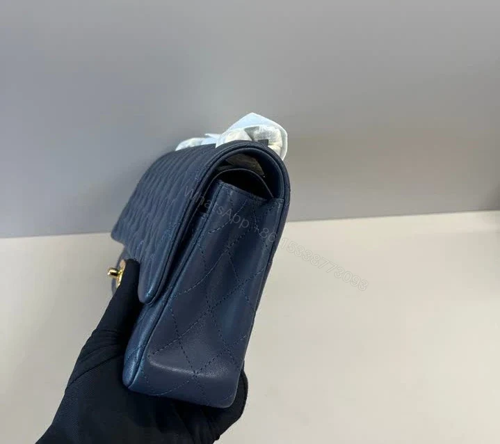 View 9 of Chanel Classic Flap Dark Navy Blue Handbag