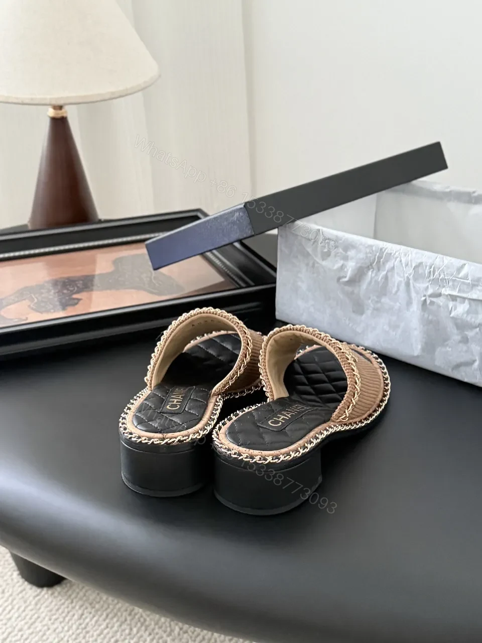 View 8 of Knit-Trim Slides: Elevated Everyday Chic, Luxury Comfort