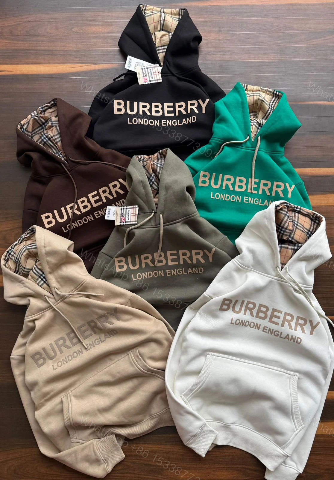 FIRST COPY BURBERRY 3-THREAD COTTON FLEECE HOODIE — view 1