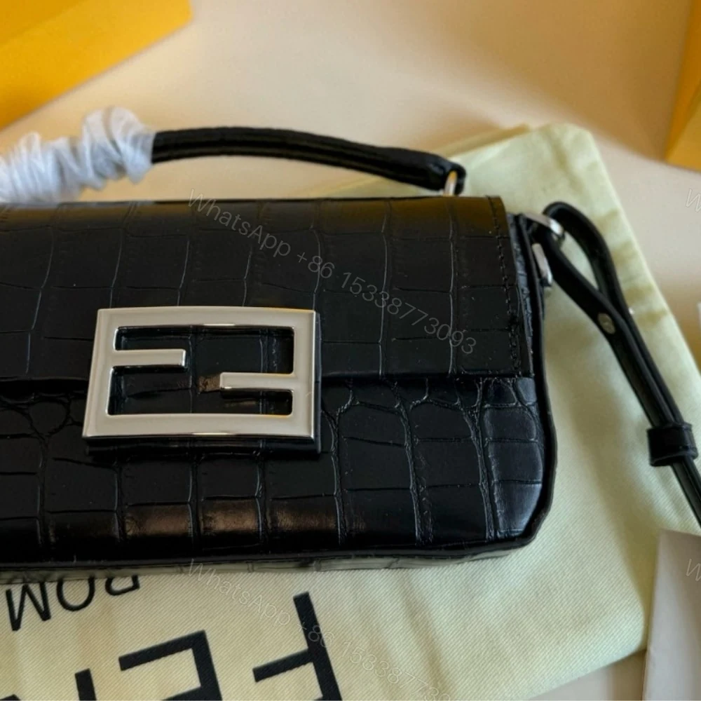 View 3 of FENDI BAGUETTE WITH FF CLASP BLACK 18CM 8BR600ANWRF1CFJ