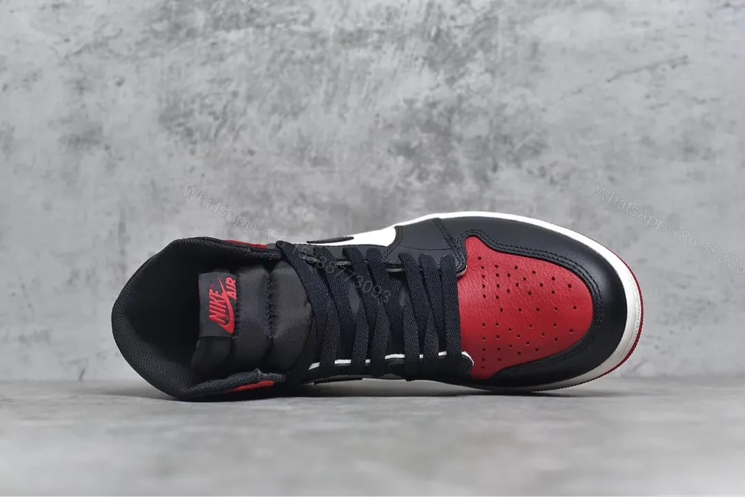 View 7 of Air Jordan 1 Retro High Bred Toe Reps