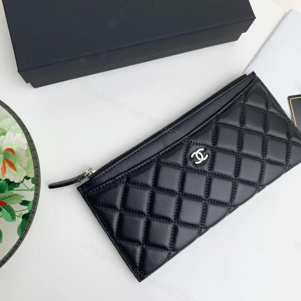 View 2 of Chanel Classic Zip Pouch Wallet Black 22Cm