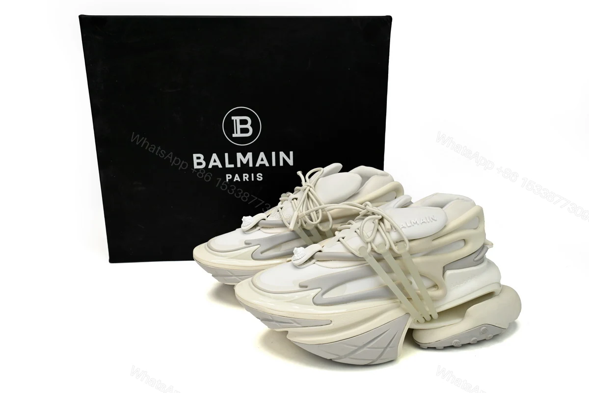 BALMAIN Multikolor Buty sportowe All White YM1VJ309 — view 2