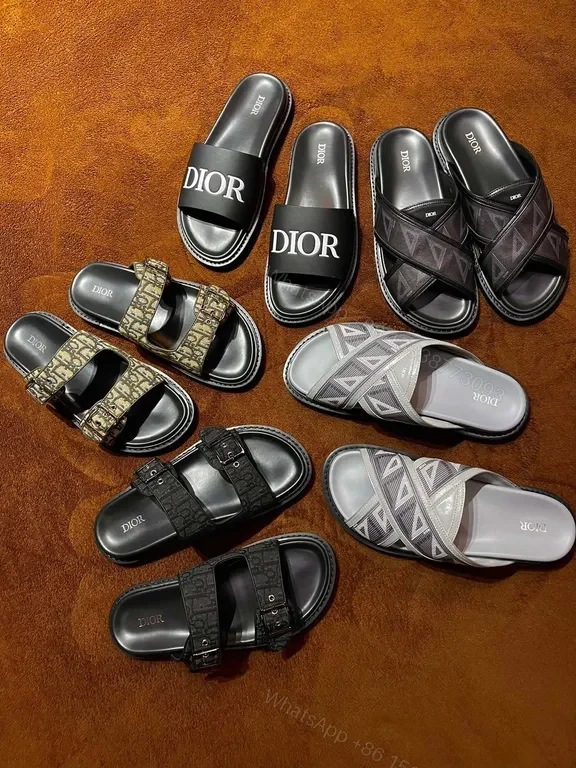 View 2 of Bold DIOR Leather Slide: Luxury Comfort Slide Footwear