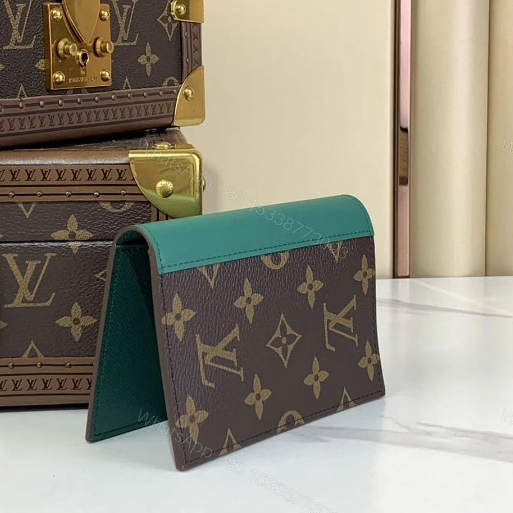 View 5 of Louis Vuitton Passport Cover Monogram Macassar Borneo Green 14Cm M12823
