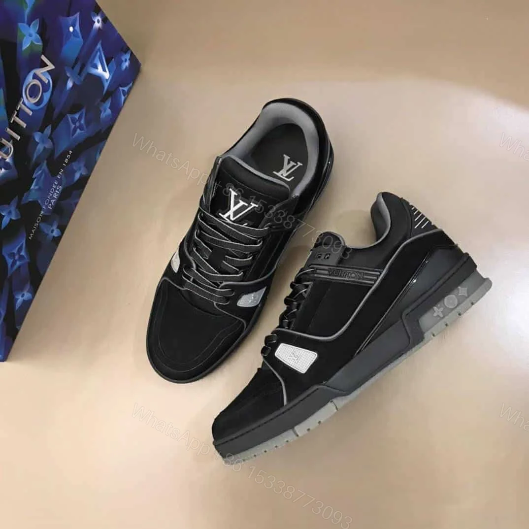 View 8 of LOUIS VUITTON LV 408 TRAINERS IN SUEDE & GRAY FLANNEL – LV222