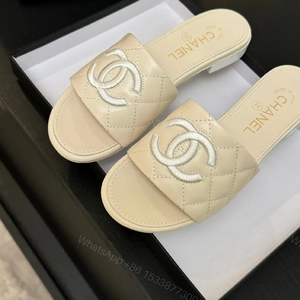View 2 of Quilted Slip-On Sandals: Luxe Comfort, Open-Toe Style