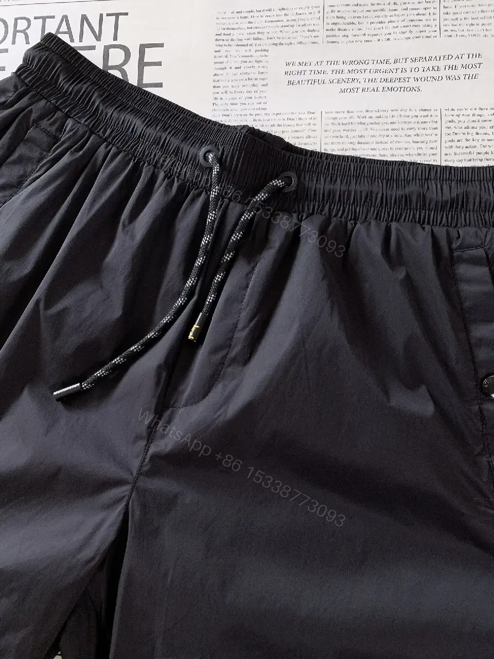 View 10 of Black Nylon Swim Shorts Fendi-Pattern Patch Drawstring Waist Quick-Dry Shorts