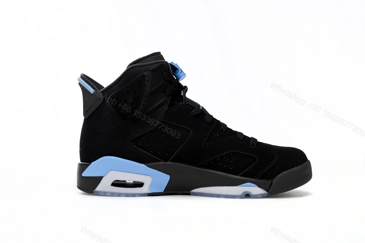 View 2 of Air Jordan 6 Black Blue 384664-006