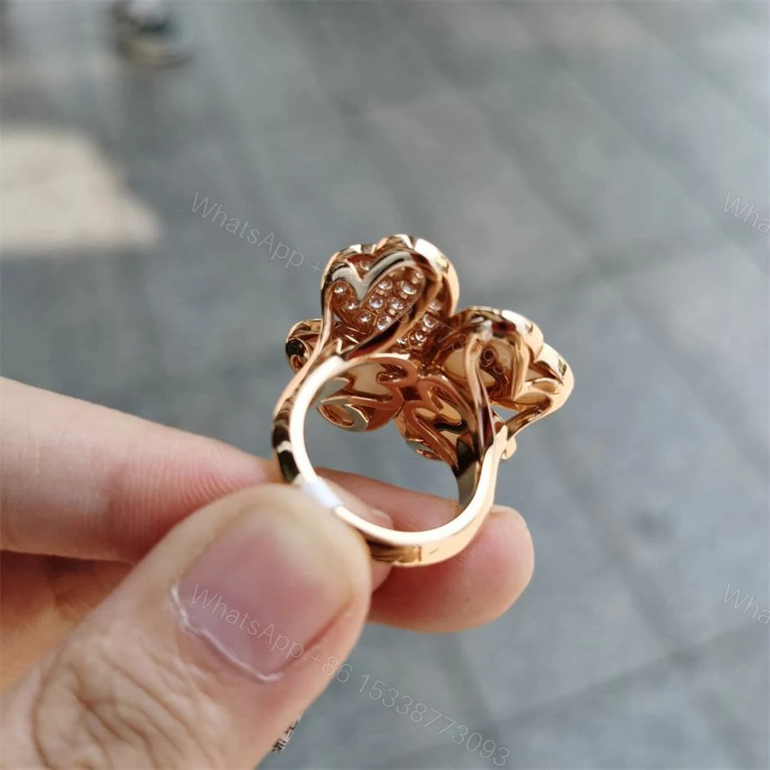 View 2 of Van Cleef &Arpels Cosmos Ring Medium Model Yellow Gold VCARO51Y00