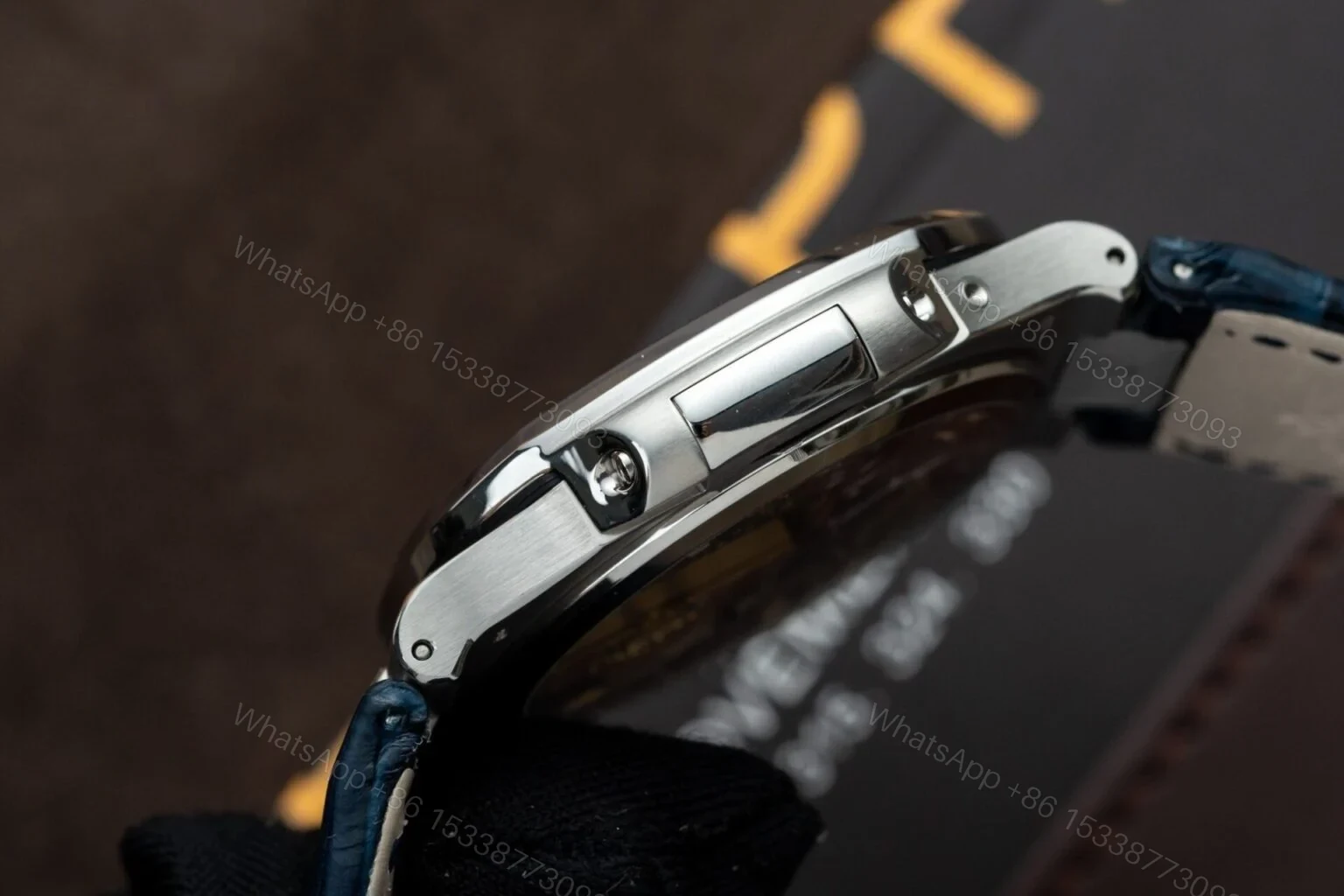 View 5 of Replica Patek Philippe Nautilus White Gold Blue Dial 40mm