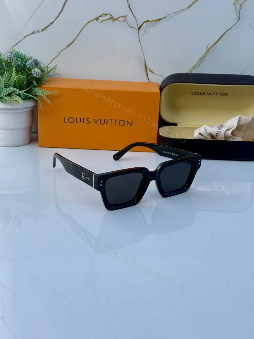 View 5 of First Copy Louis Vuitton Black Square Frame Men’s Sunglasses