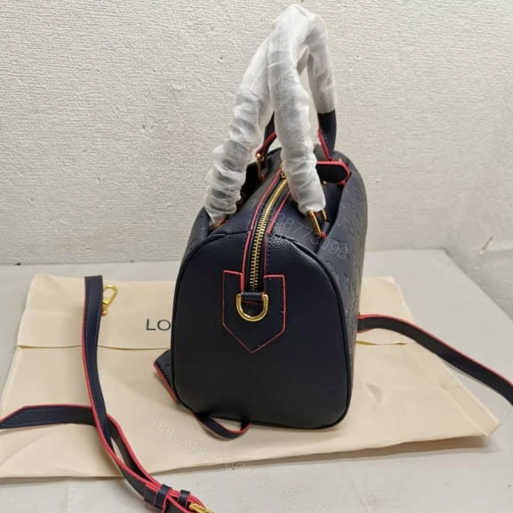 View 3 of Louis Vuitton Speedy Bandoulière 25 In Monogram Empreinte Navy 25Cm M43501