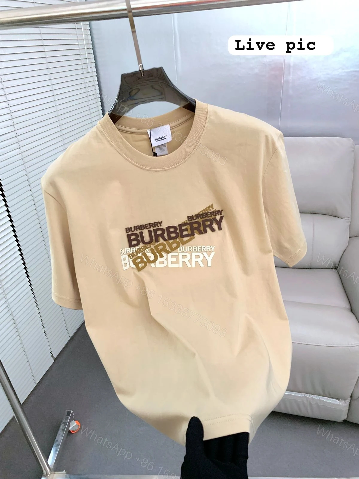 View 8 of FIRST COPY BURBERRY DESIGNER ROUND NECKS SUMMER T-SHIRT