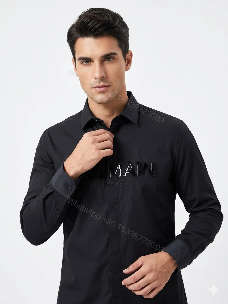 View 9 of Balmain Paris Cotton Lycra Premium Shirts First Copy | AAA+ Imported Replica