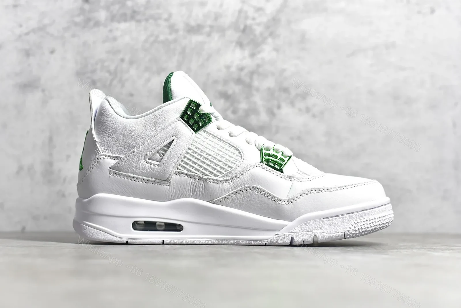 View 3 of Air Jordan 4 Green Metallic Reps