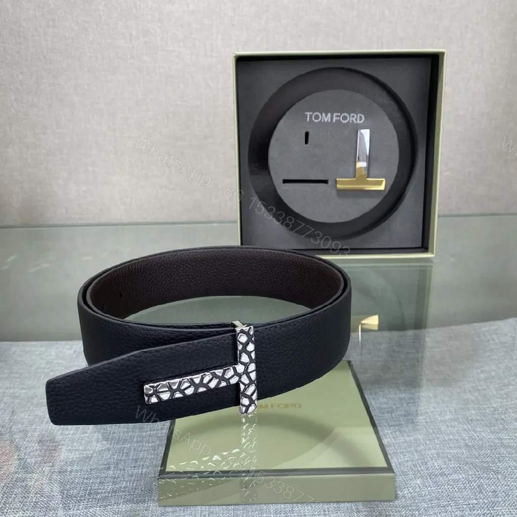 View 4 of Modern Texture Belt: Full-Grain Leather, Bold Buckle Accessory