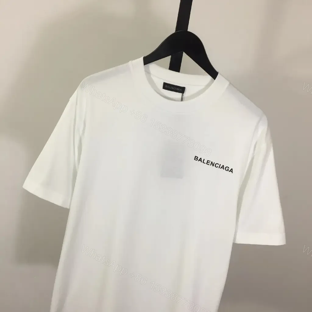 View 5 of White Cotton Tee — Minimalist Luxury, Discreet Chest Logo, Regular Fit