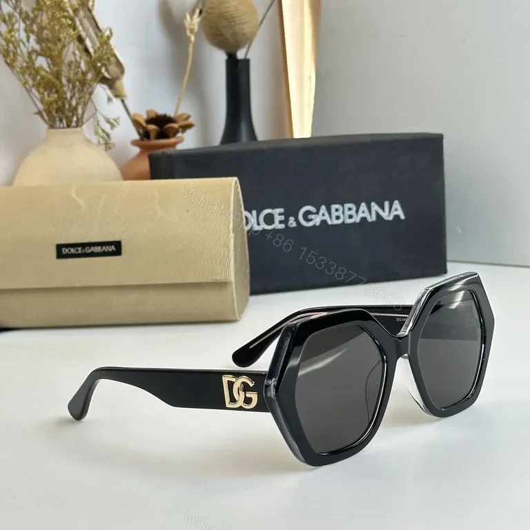View 4 of Black Acetate Oversized Sunglasses â€“ Dolce & Gabbana Luxury Eyewear