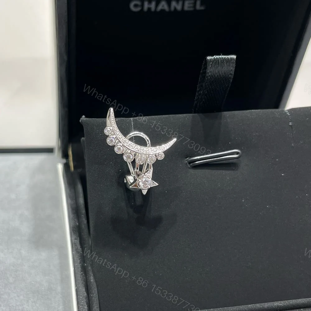 View 3 of CHANEL LUNE DE CHANEL SINGLE CLIP EARRINGS