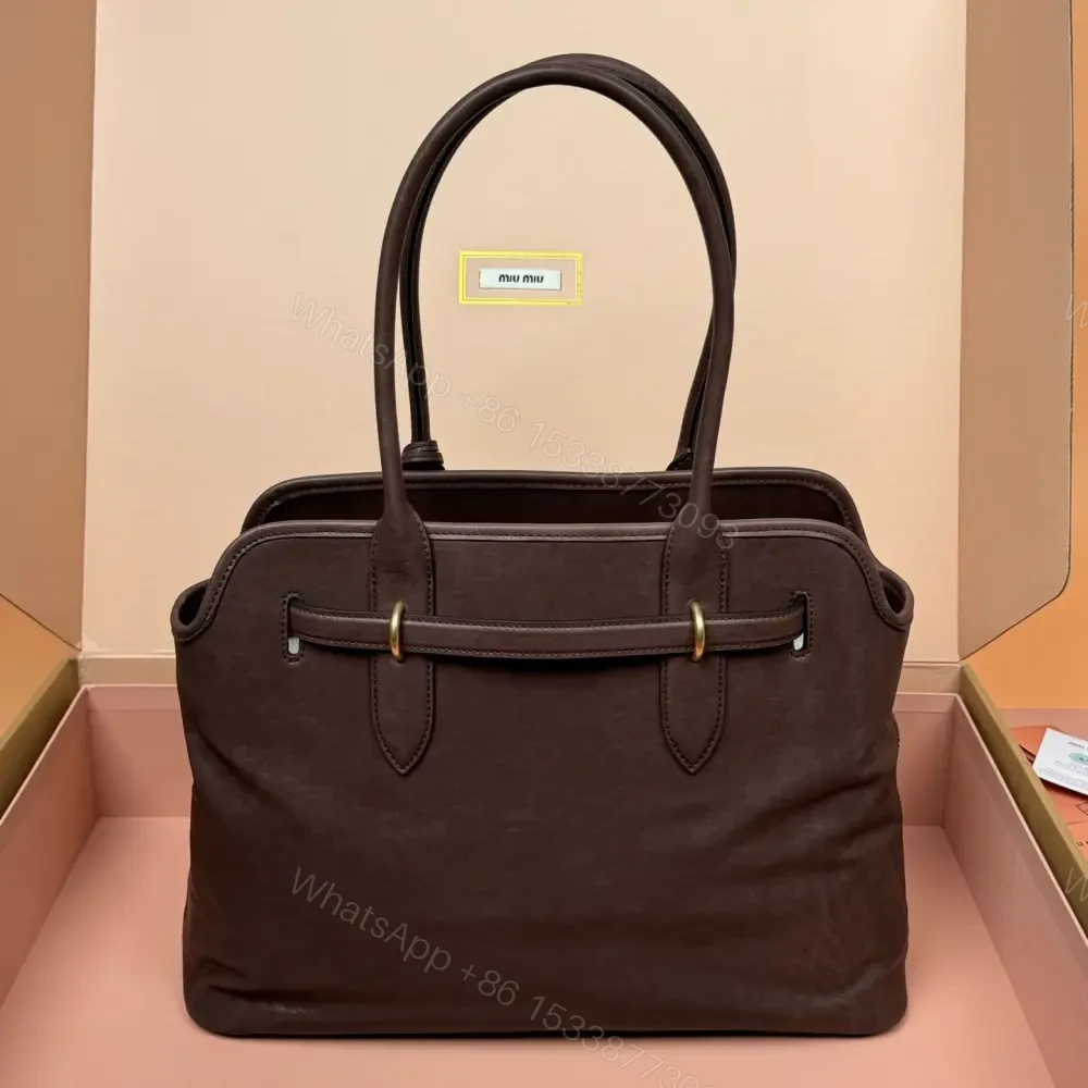 View 2 of 高仿miumiu*Aventure系列5BG291手提包石楠木色免檢版