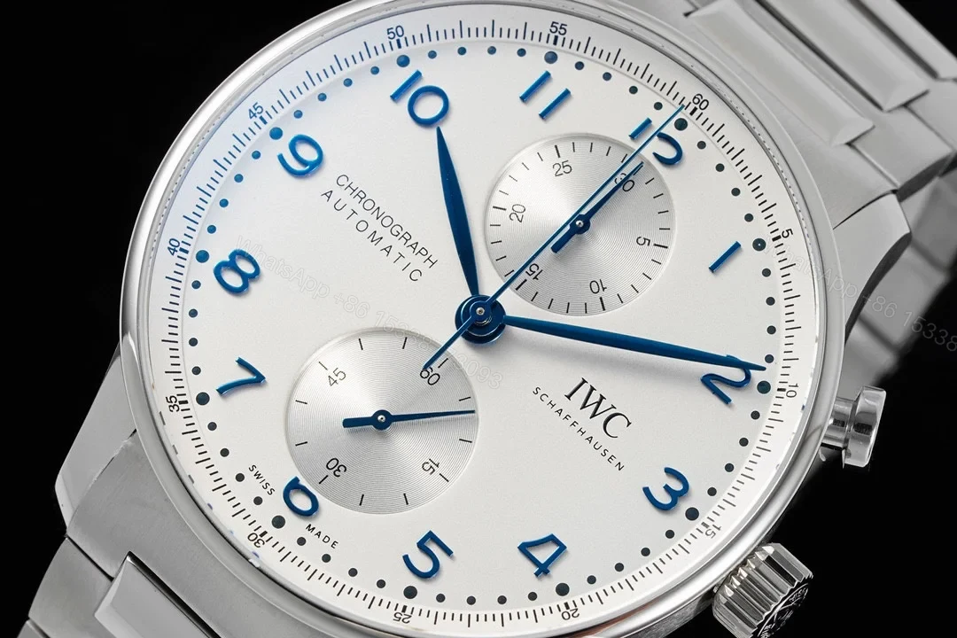 View 5 of IWC Portugieser Chronograph Stainless Steel / Silver – Blue / Bracelet IW3716-17