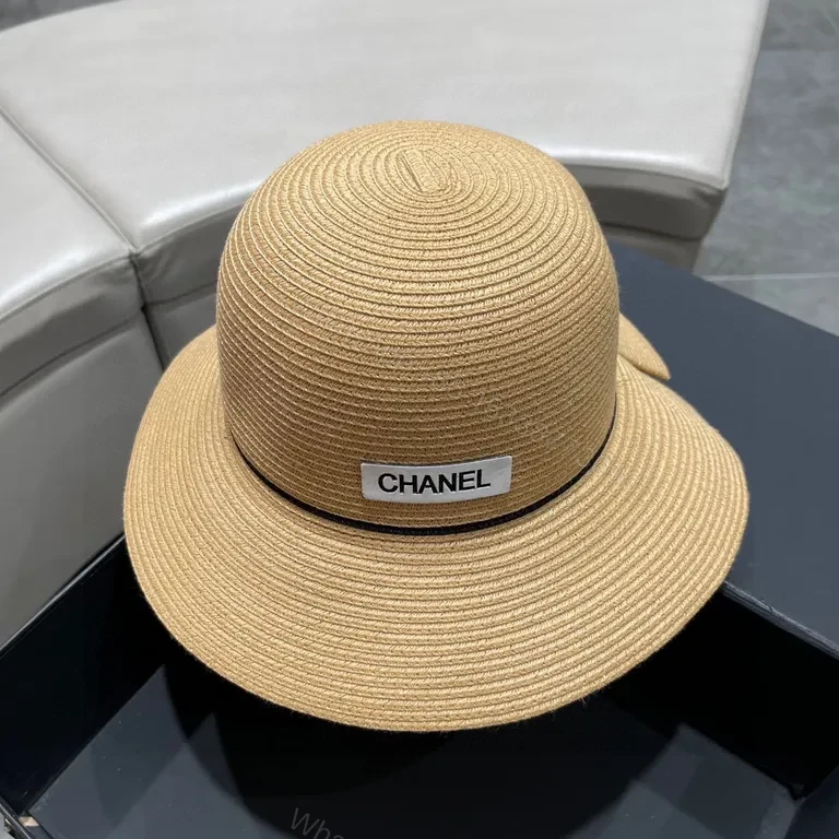 View 7 of Chic Straw Fedora with Chanel Patch â€” Lightweight, All-Season Elevation
