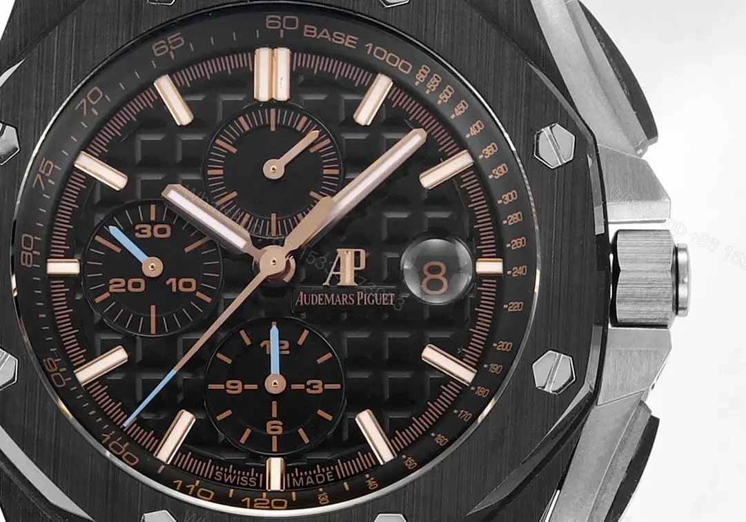 View 2 of KZ Factory Audemars Piguet Royal Oak Offshore Black Ceramic Chronograph Watch