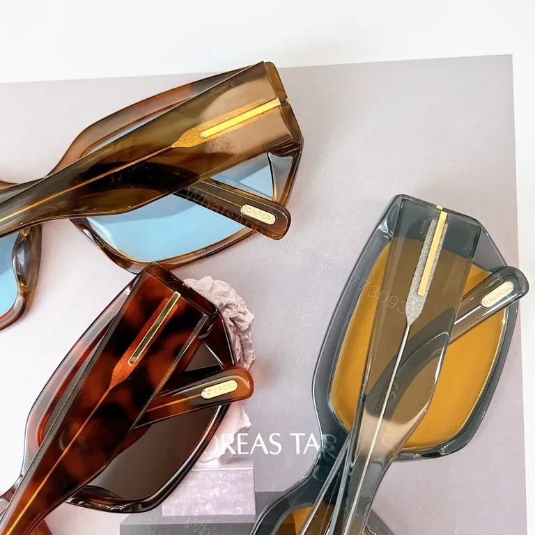 View 7 of White Frame Tom Ford Sunglasses: Bold, All-Day Comfort