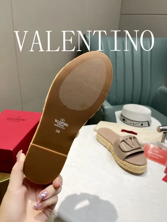 View 3 of Calfskin Slides: Signature V Buckle, Everyday Opulence