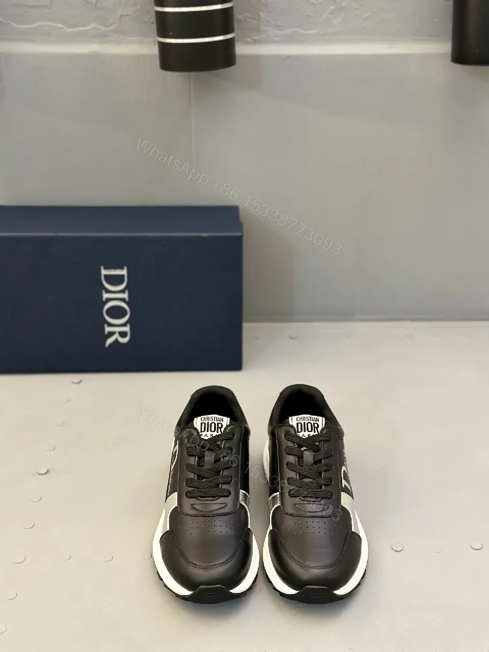 View 9 of Premium Black & Silver Designer-Inspired Runner Sneakers