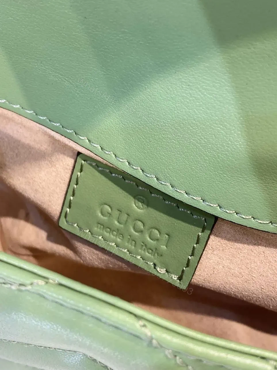 View 8 of Gucci Marmont Women’s Super Handbag Avocado Color 22cm